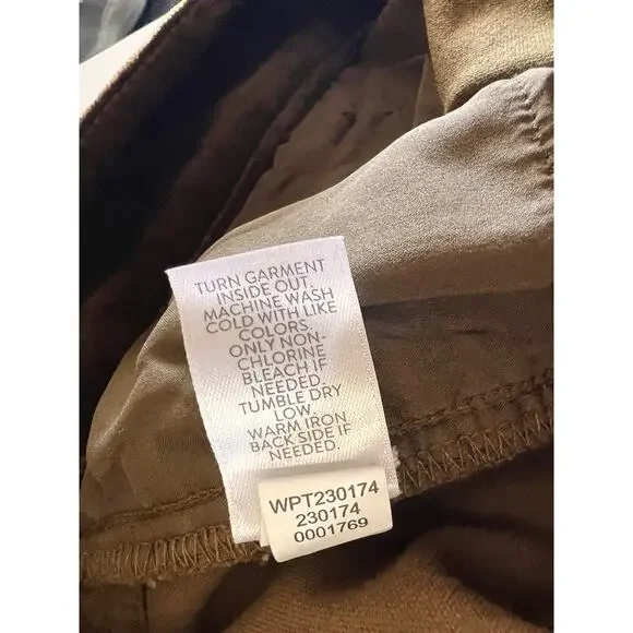 J Jill Brown Velour Pants Straight Leg Elastic Waist Stretch Size 26 - Picture 7 of 8